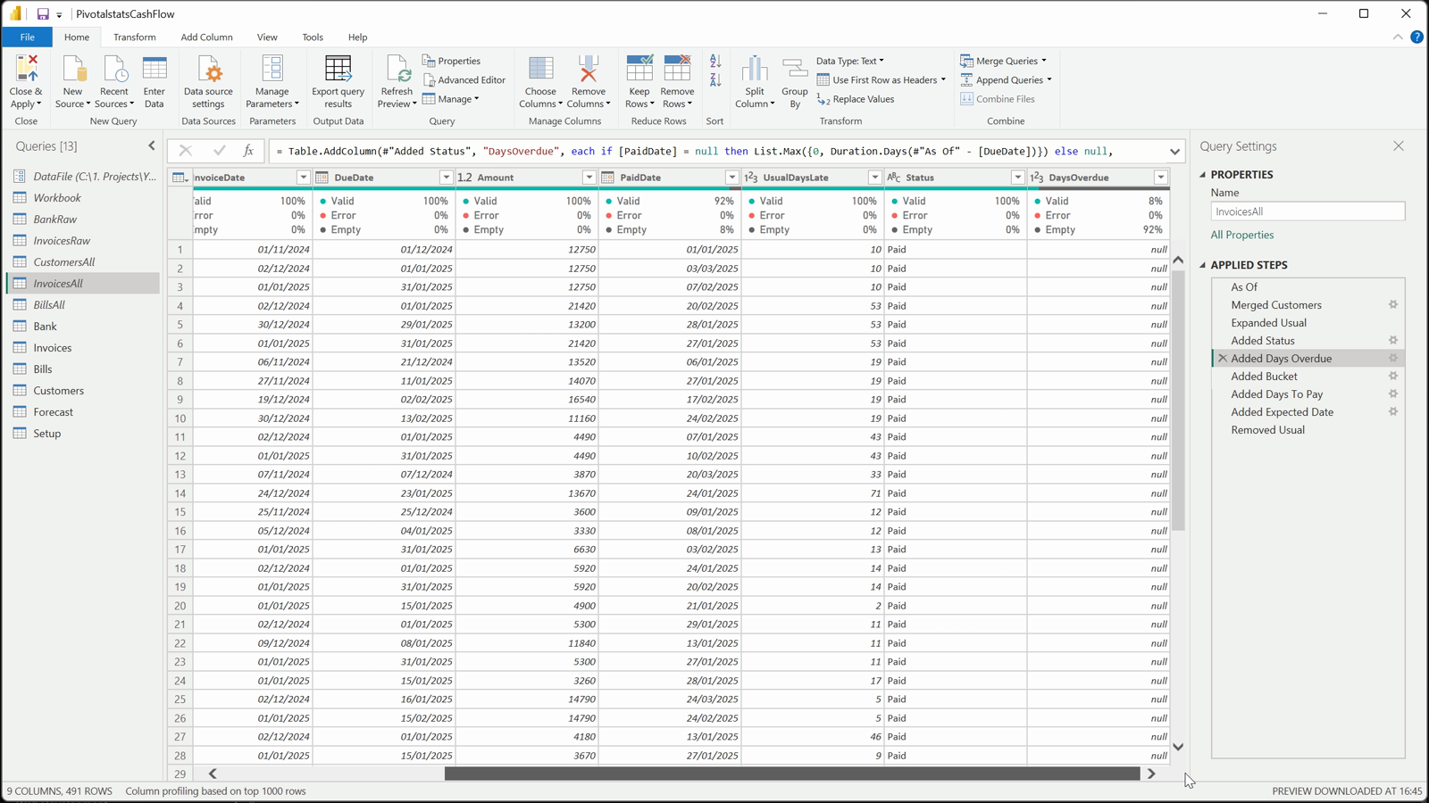 Three helper columns